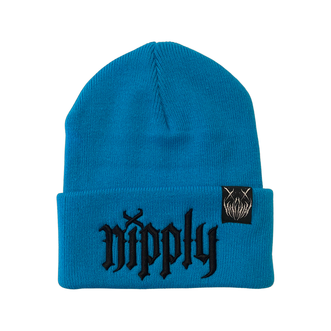 NIPPLY BEANIE - NEON BLUE